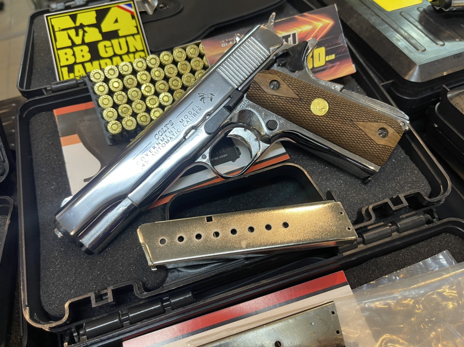 AKSA COLT 1911 ลาย Government สีเงินเงา