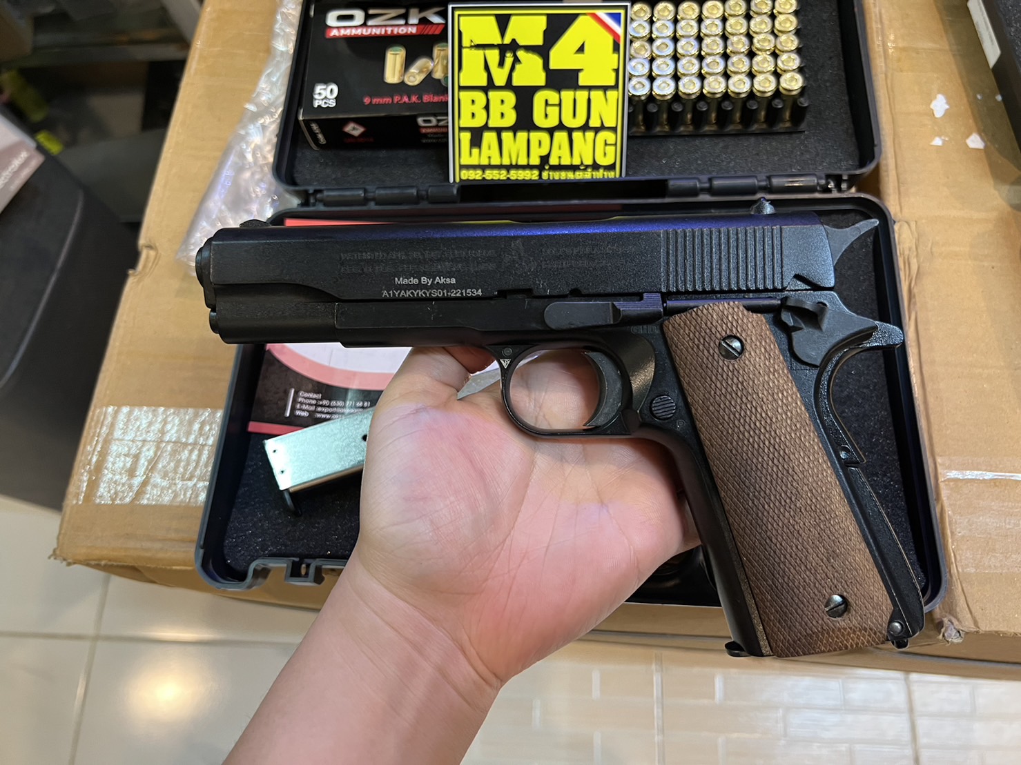 AKSA COLT 1911 ลาย 100 ปี สีดำ
