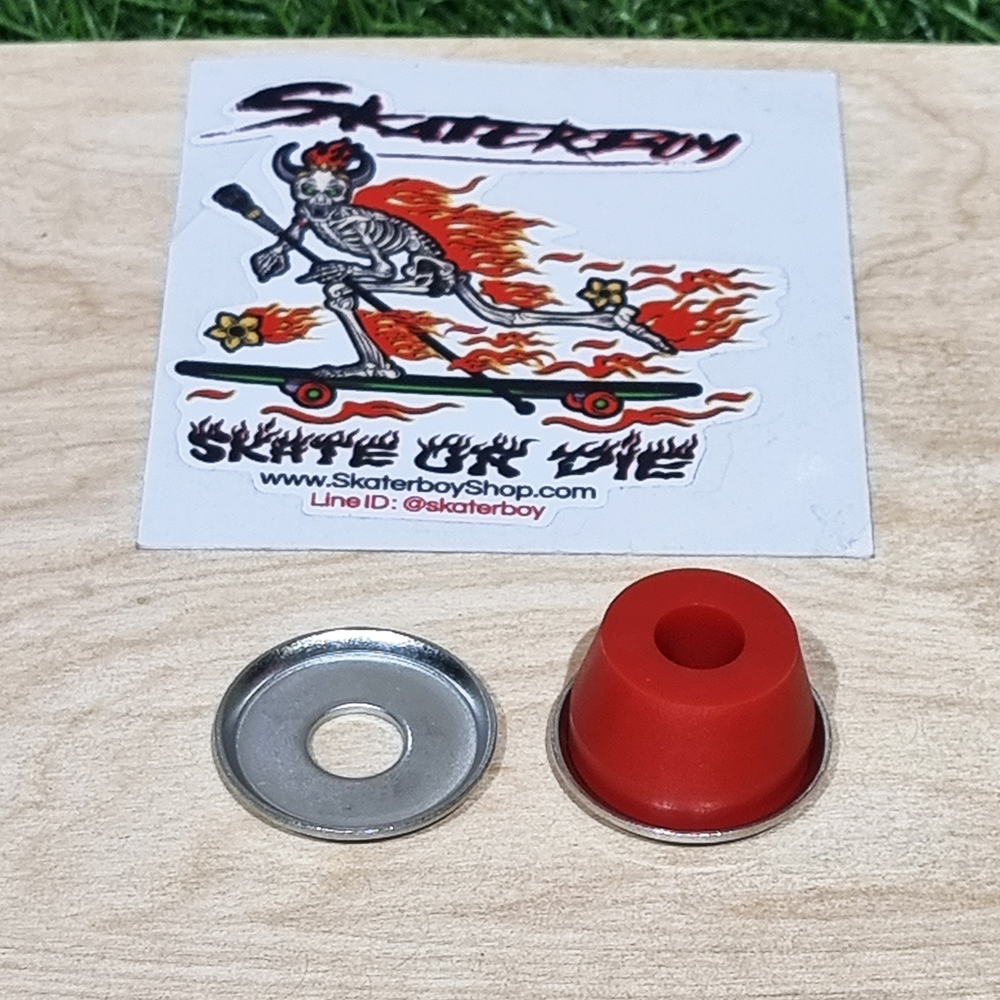 [0312] ชามแต่งรองบูชชิ่ง สเก็ตบอร์ด หัวบาน แก้ยางปริ้น ชุบสีอโนไดซ์ โคน บาเรล