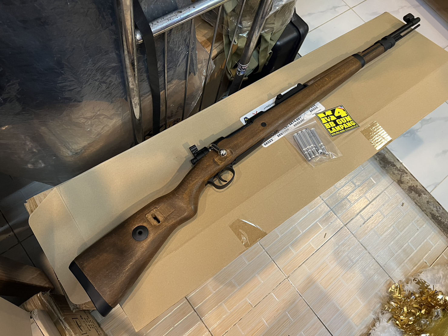 Double Bell 101A Kar98K ระบบสปริง คัดปลอก ไม้แท้