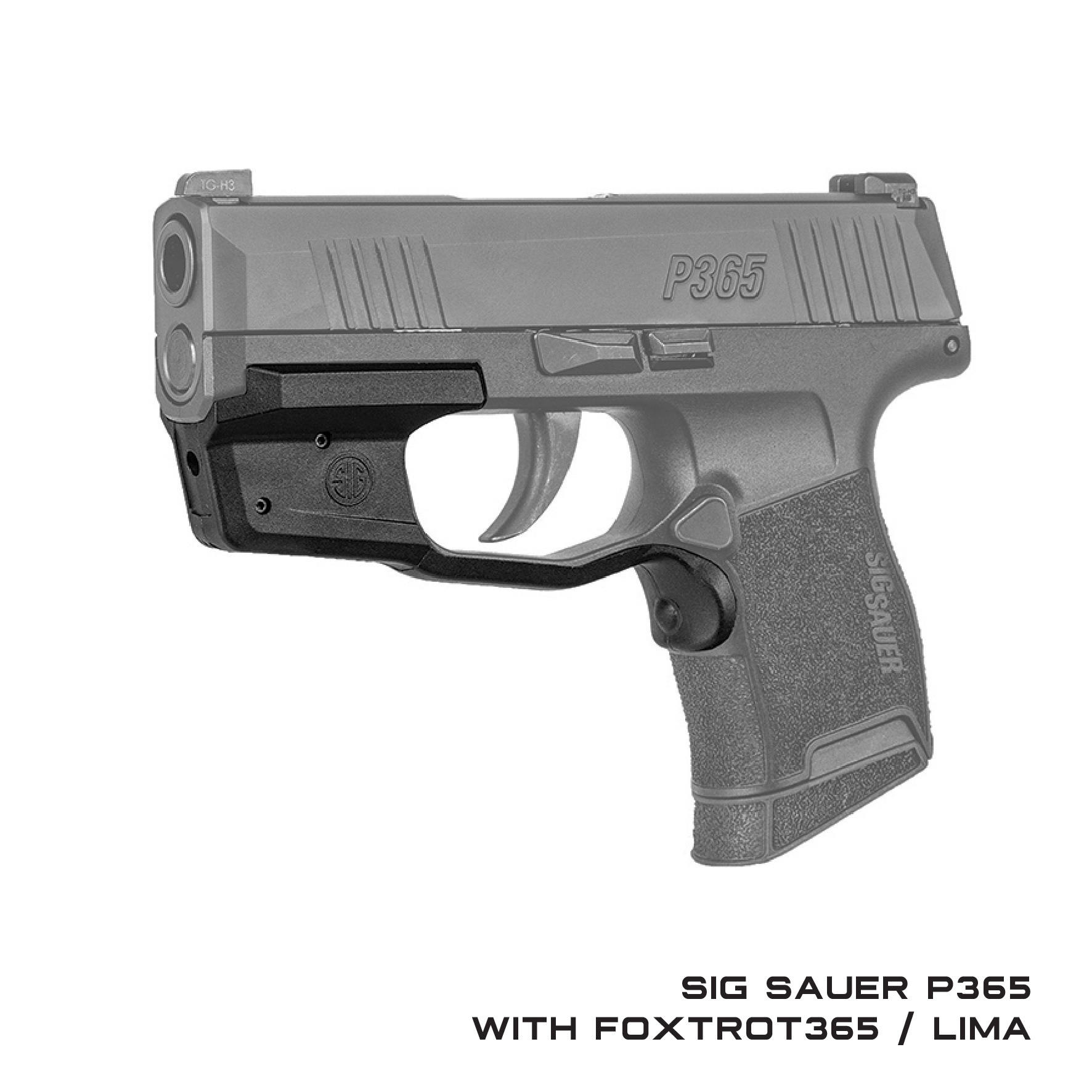 CYTAC ซองพกนอก ปลดล็อคนิ้วชี้ รุ่น Sig Sauer P365 ติดไฟฉายFoxtrot/เลเซอร์ Lima (K500)