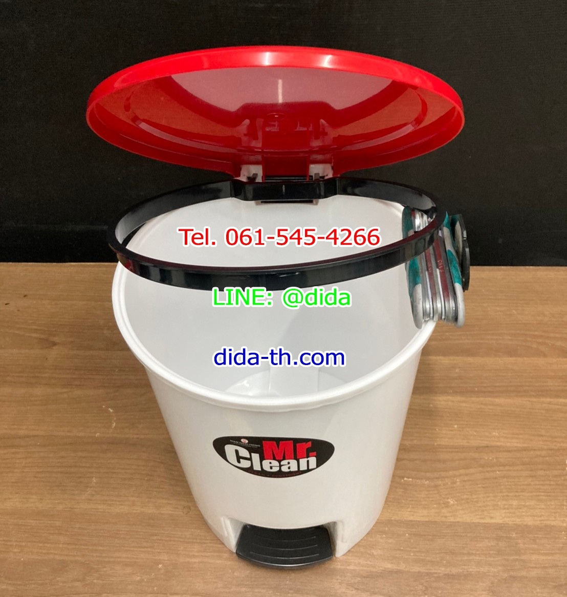 ถังขยะเท้าเหยียบ ทรงกลม 12 ลิตร