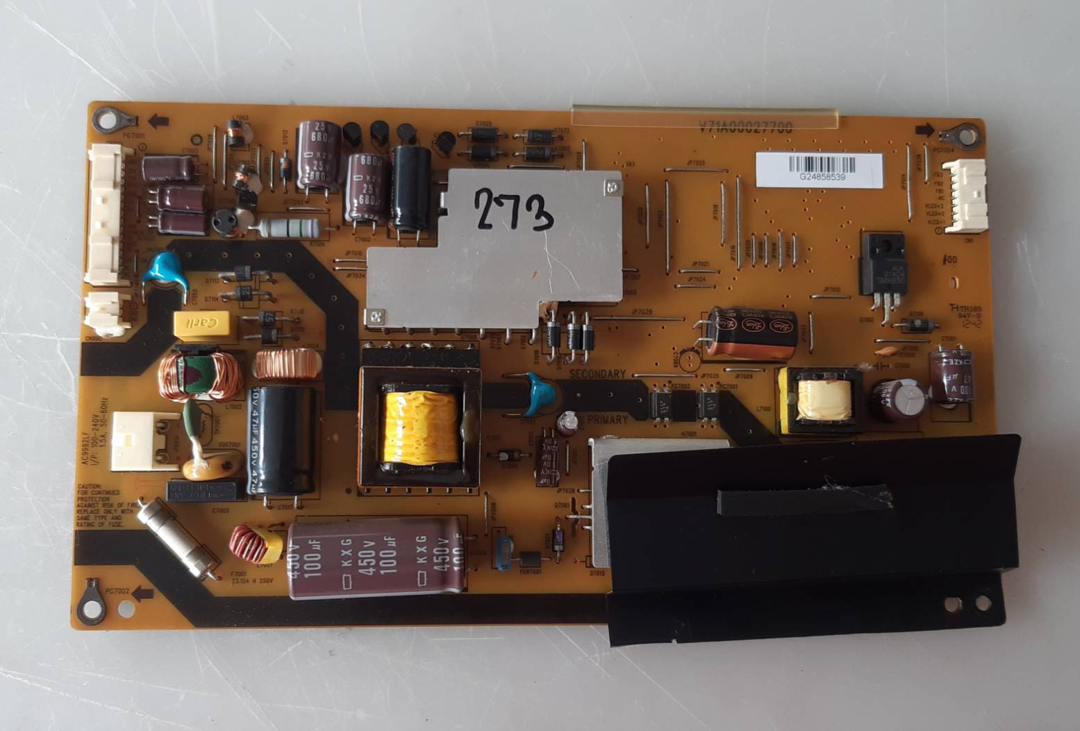 อันที่ 273 TOSHIBA 32PB200T ซัฟฟลาย V71A00027700 ดีเทสแล้ว