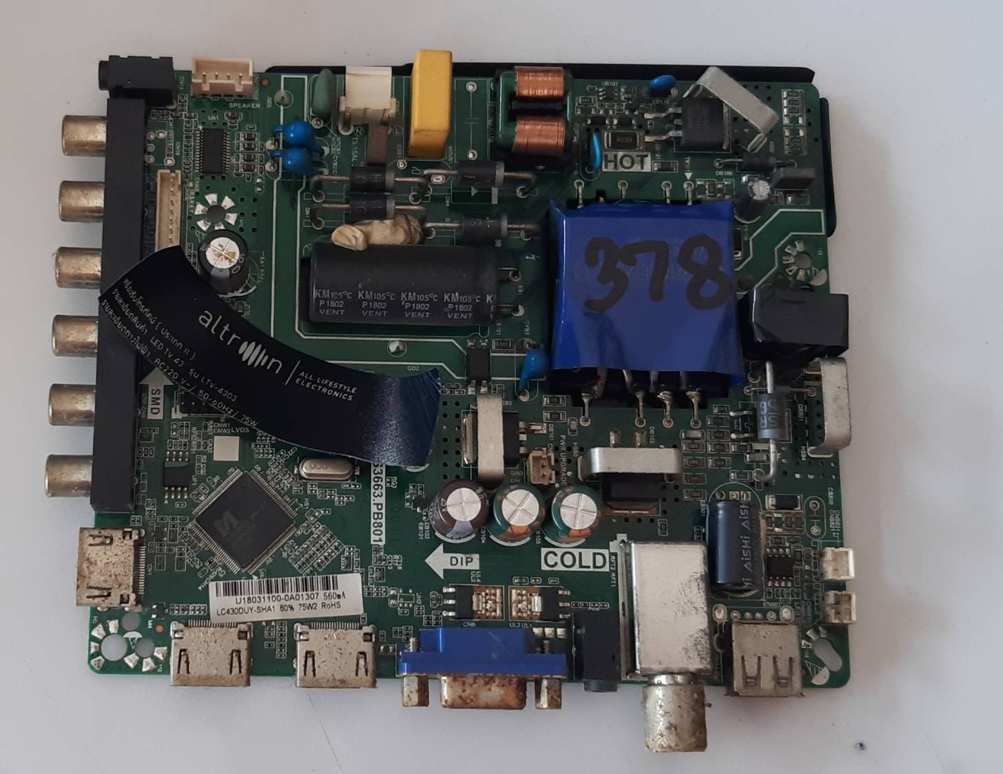 อันที่ 378 ALTRON LTV-4303 ซีสเตร็ม TP.MS3663.PB801 ดีเทสแล้ว