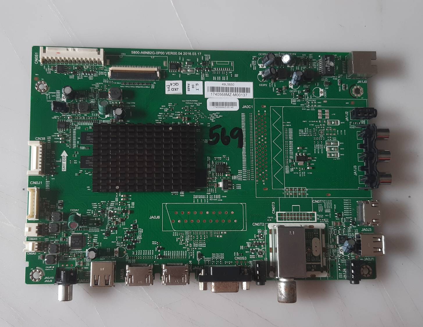 อันที่ 569 TOSHIBA 49L5650VT ซีสเตร็ม 5800-A6N82G-0P00 ดีเทสแล้ว