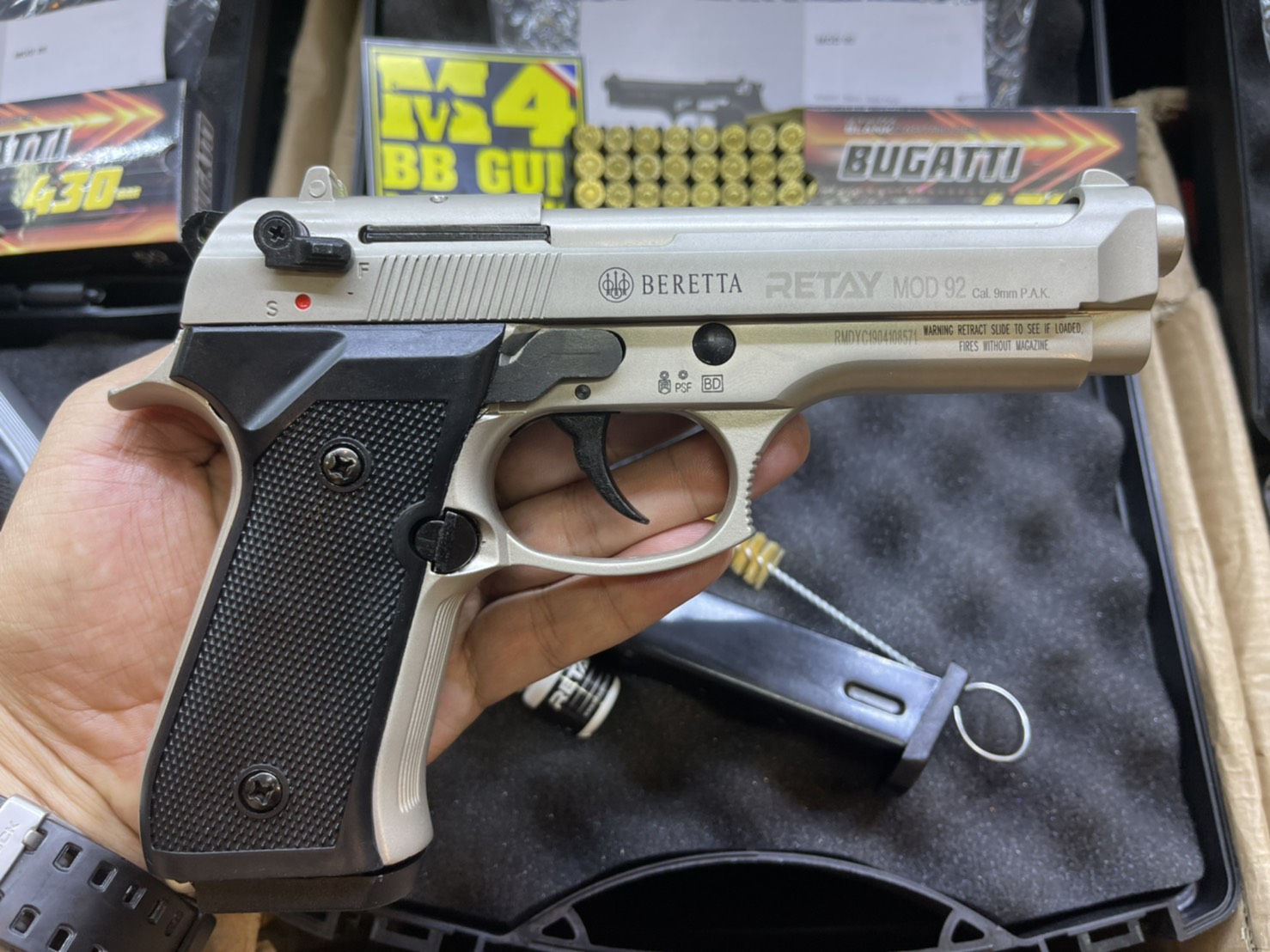 RETAY บาเรทต้า MOD 92 ซาติน ด้าม ดำ