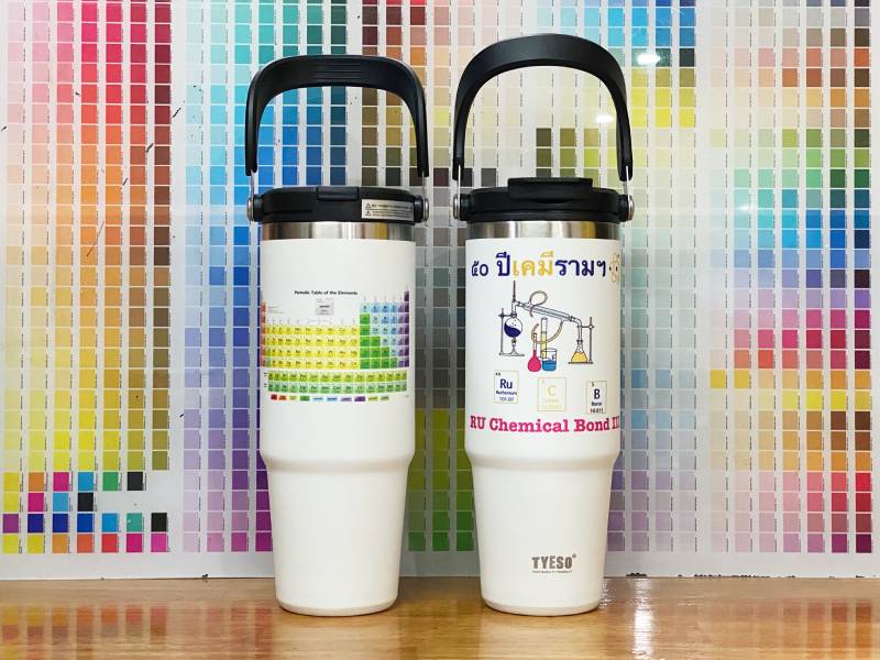 พิมพ์ UV โลโก้บริษัท สกรีน UV โลโก้บริษัท 4 สี