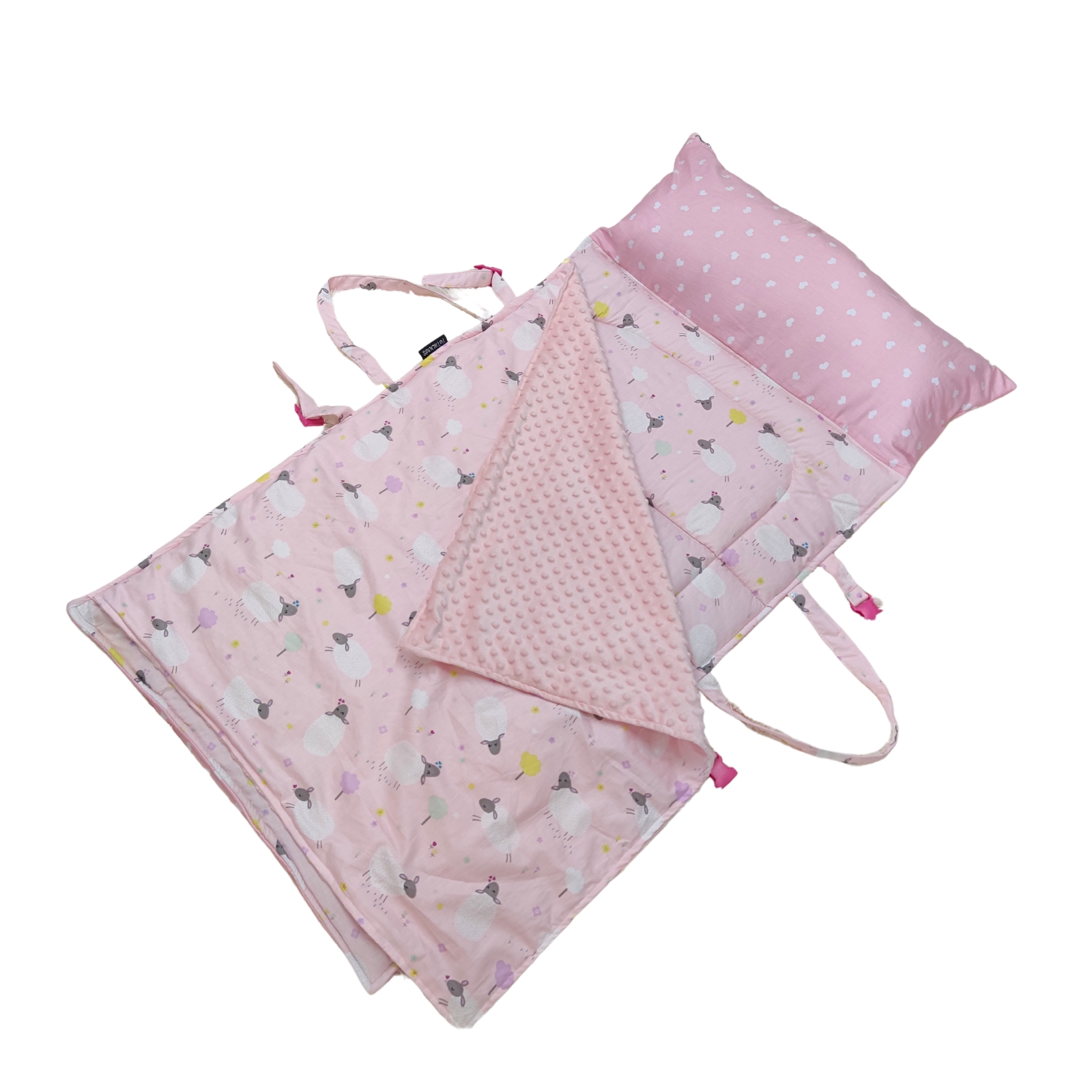 ที่นอนอนุบาล ที่นอนพกพา รุ่น cozy ซักทั้งชิ้น หมอนยาวเย็บติดตัวที่นอน