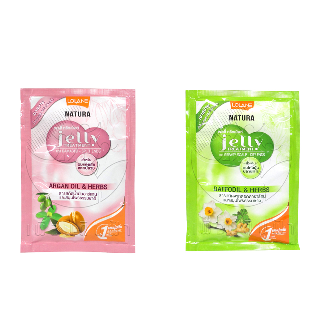 [LOLANE] Natural Jelly Treatment เจลลี่ ทรีทเม้นท์ โลแลน ซอง 30ml. เบาสบาย ไม่หนักผม ผมไม่มันเร็ว