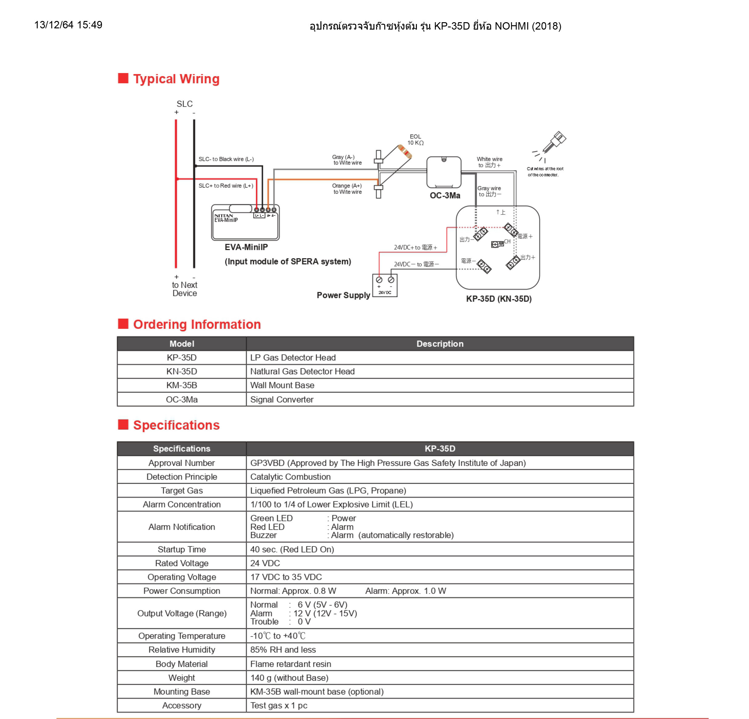 "NOHMI" Model KM-35B Other NOHMI Detectors & Accessories