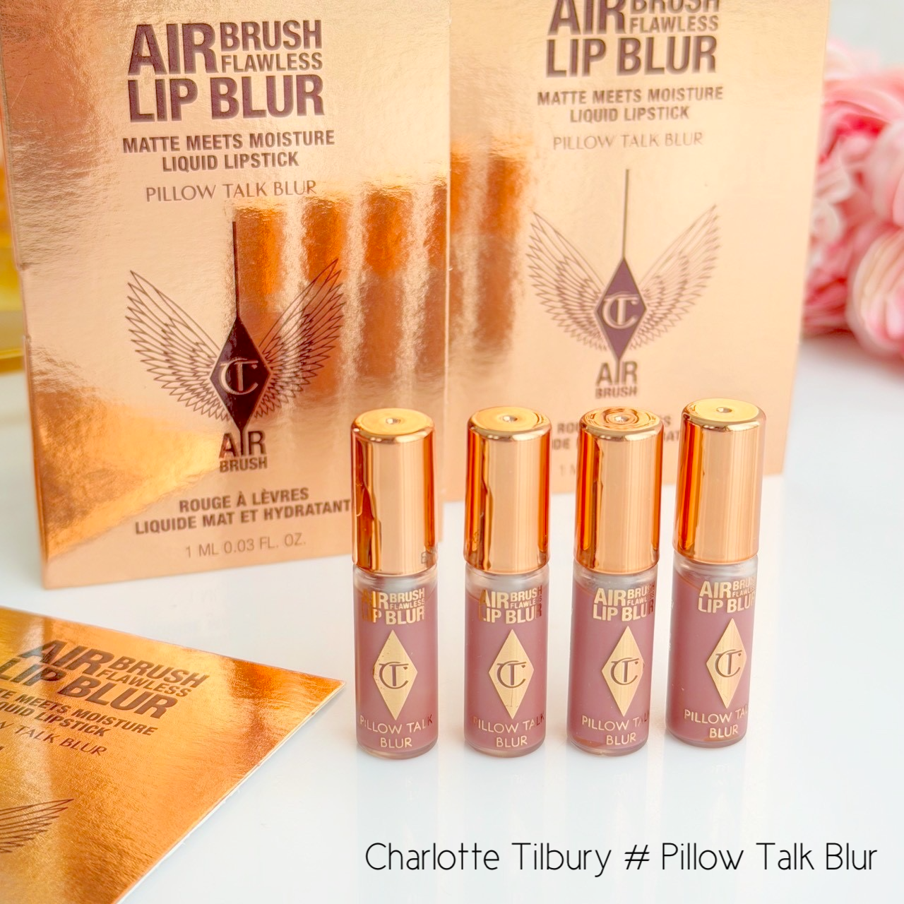 ลิปจุ่ม Charlotte Tilbury Airbrush Flawless Lip Blur 1ml # Pillow Talk Blur
