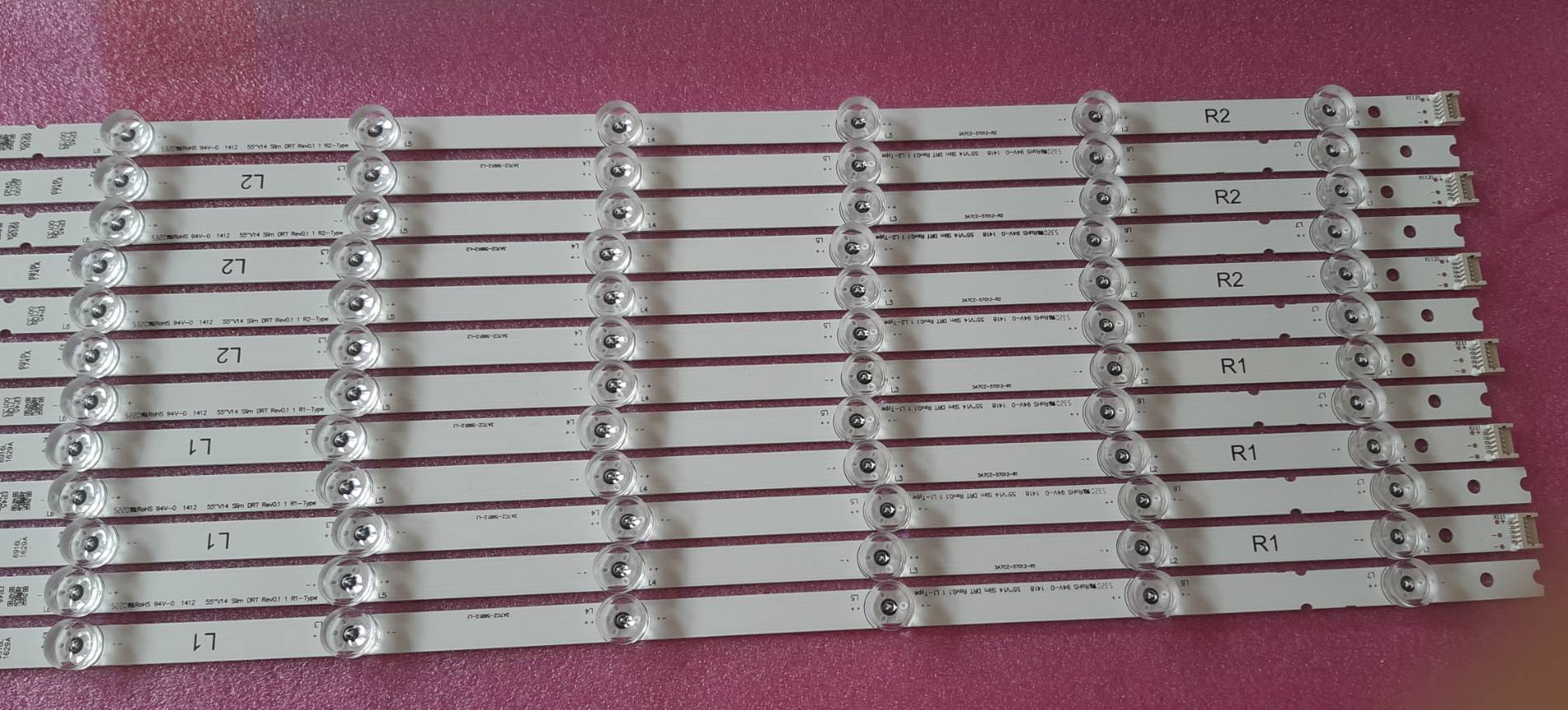 หลอดใหม่อันที่ 146 LG 55LB750T-TE55LB670T 3A7CZ-56812-L1 หลอด7ดวง12แถว แบบ2ท่อน