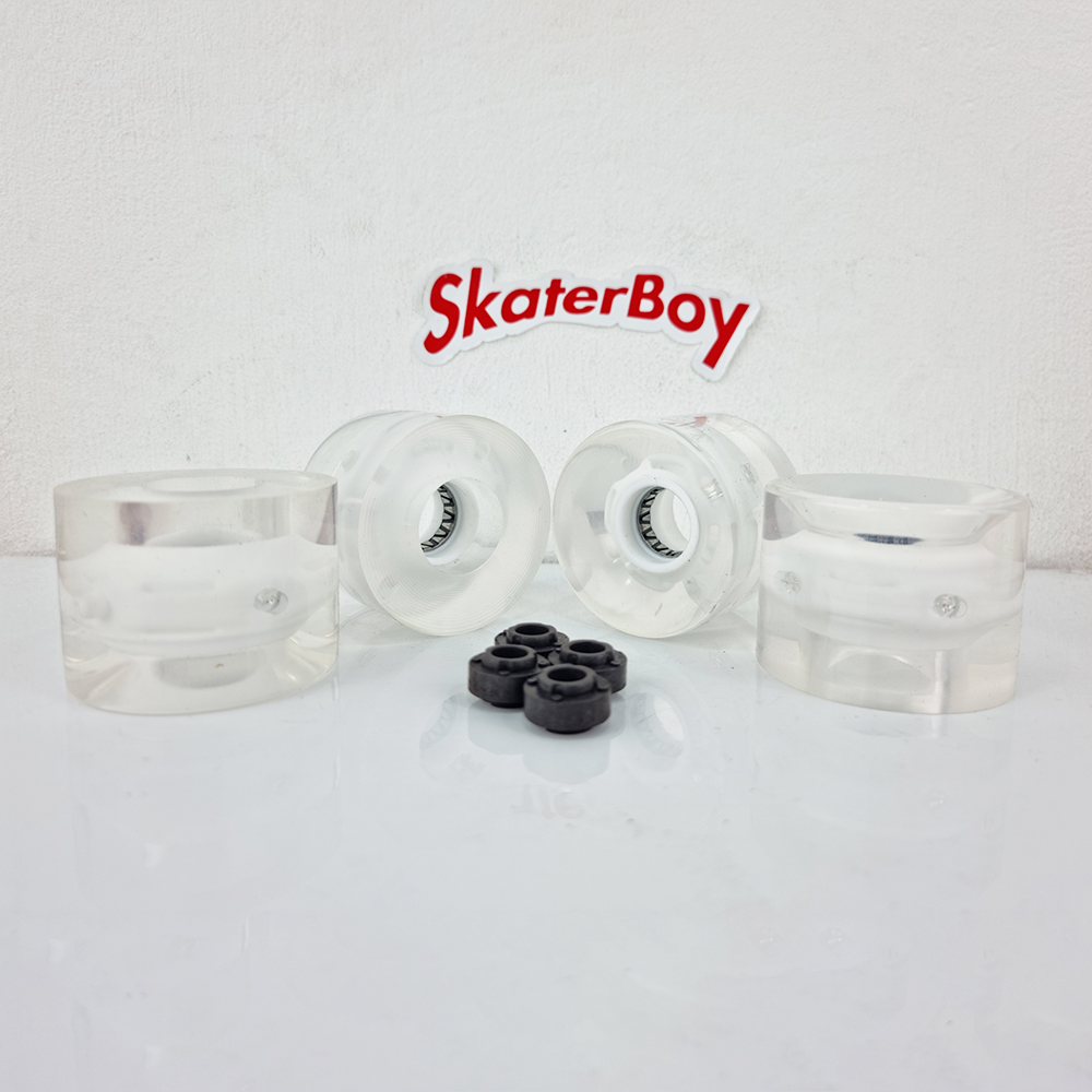 [0316] ล้อสเก็ตบอร์ด มีไฟ ขนาด 60x45mm 78A พร้อม magnetic spacer หลายสี longboard surf skateboard