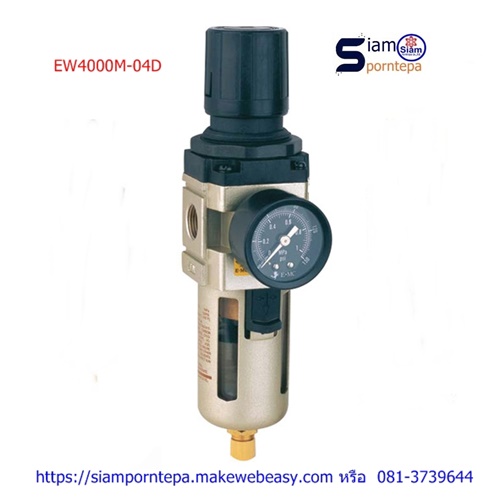 EW4000-04 Filter regulator 1 Unit size 1/2" Manual ปรับมือ Pressure 0-10 bar กรอง ระบาย น้ำ ฝุ่น ส่งฟรีทั่วประเทศ