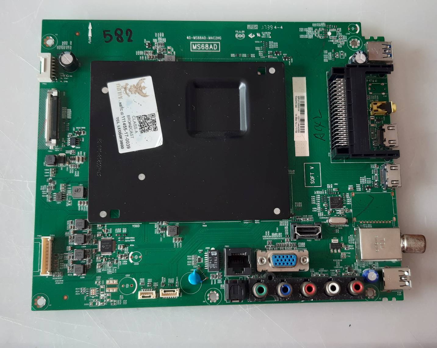 อันที่ 582 TCL 50F3800 ซีสเตร็ม 40-MS68AD-MAC2HG ดีเทสแล้ว