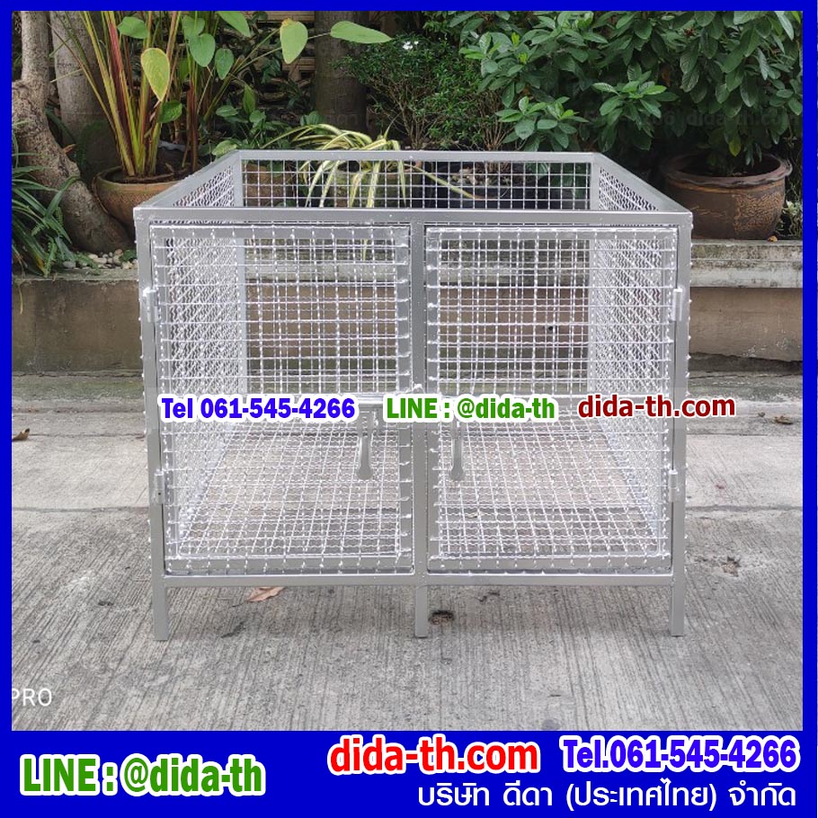 ตะแกรงทิ้งขยะขนาดใหญ่แบบมีประตู