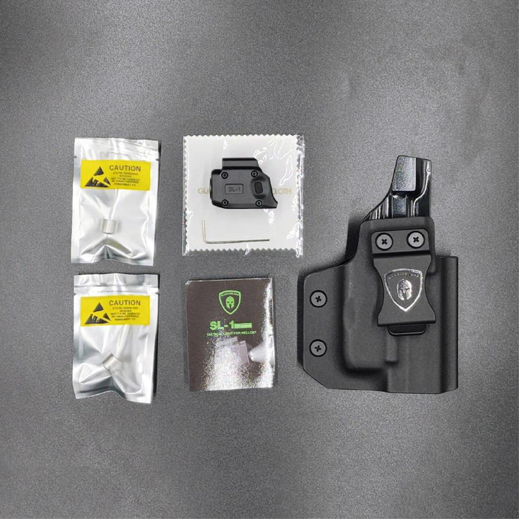 ไฟฉาย Warriorland SL-1 + ซองพกใน Kydex (Springfield Hellcat) (K2460)
