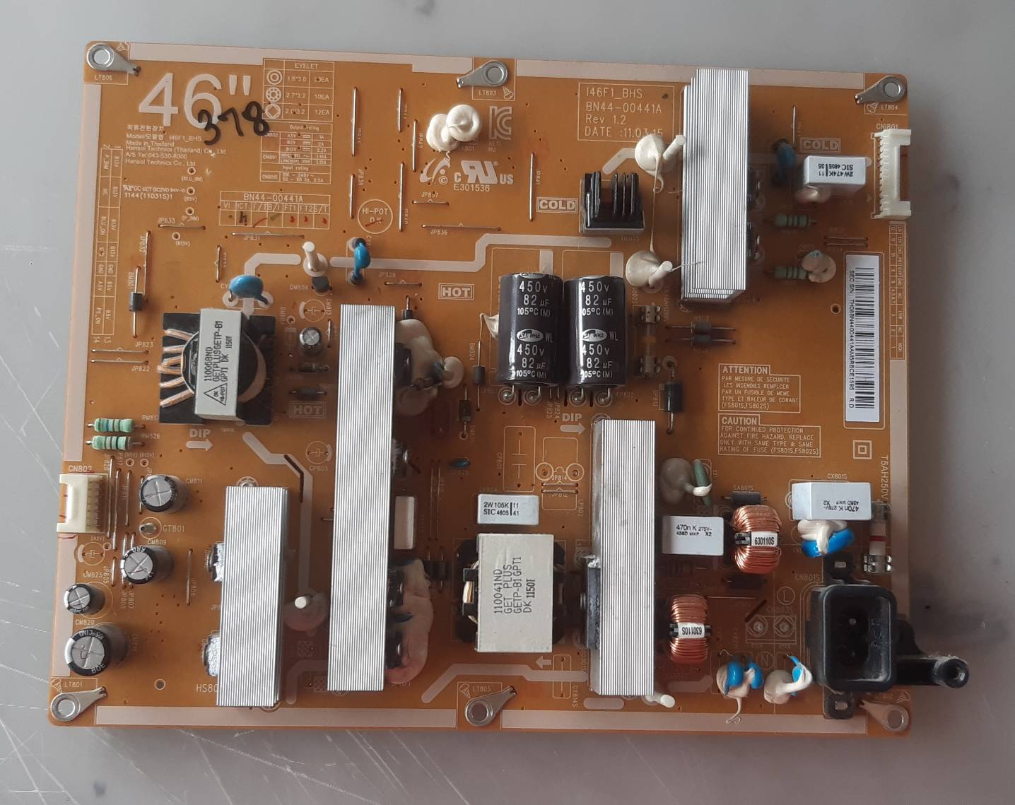 อันที่ 378 Samsung LA46D550K7R ซัฟฟลาย BN44-00441A ดีเทสแล้ว