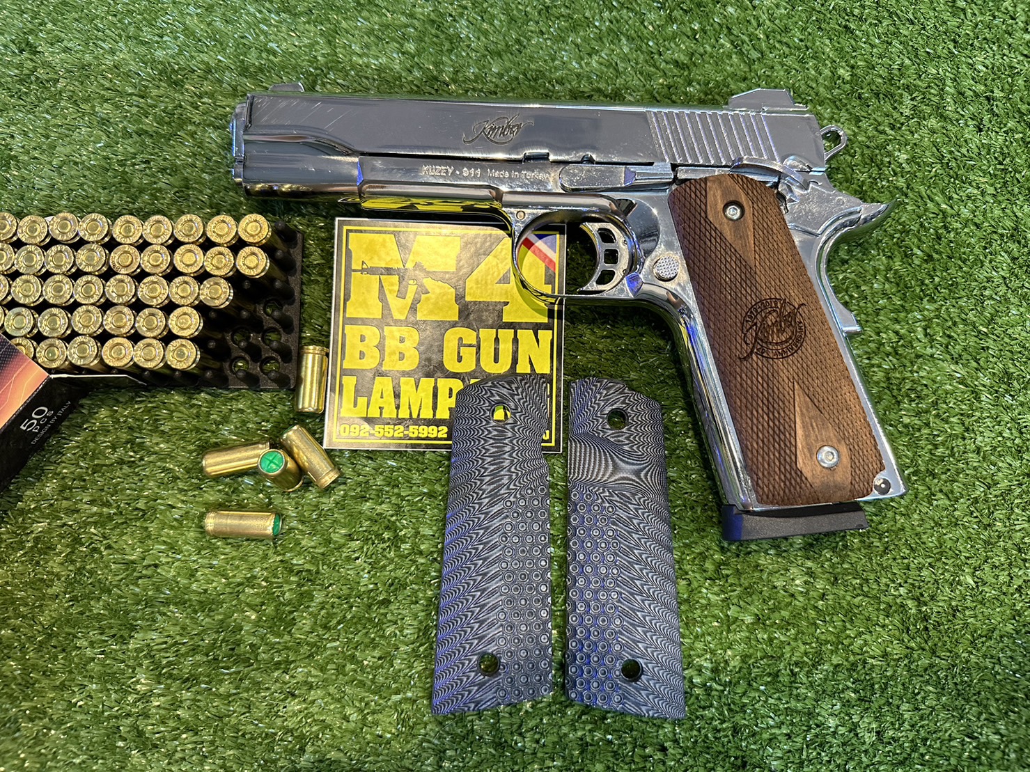 KUZEY M1911 ลาย KIMBER ลำกล้อง 5" สีเงินเงา