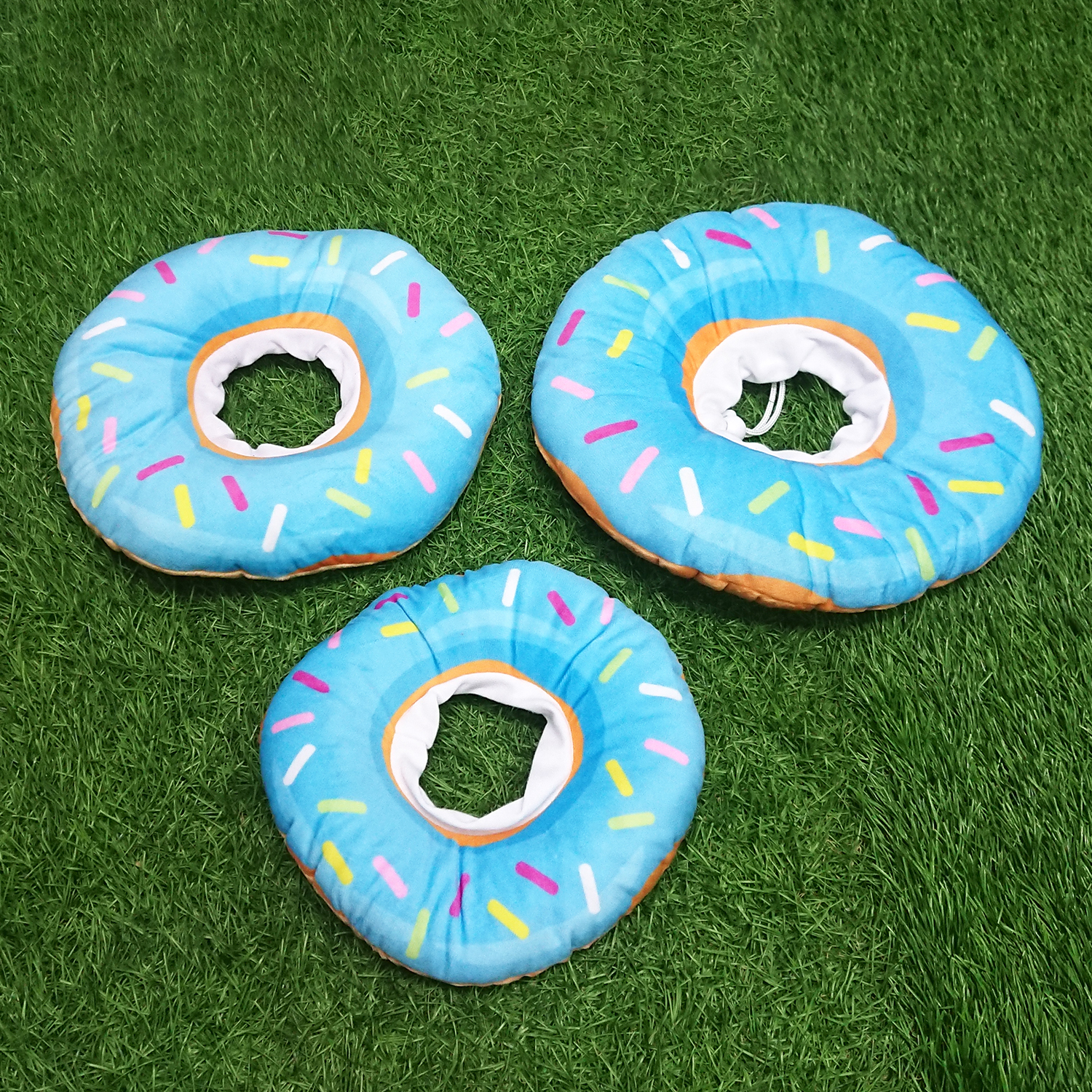 [1100] ปลอกคอ collar หมา แมว กันแมวเลียแผล นิ่ม ใส่สบาย ลายโดนัท