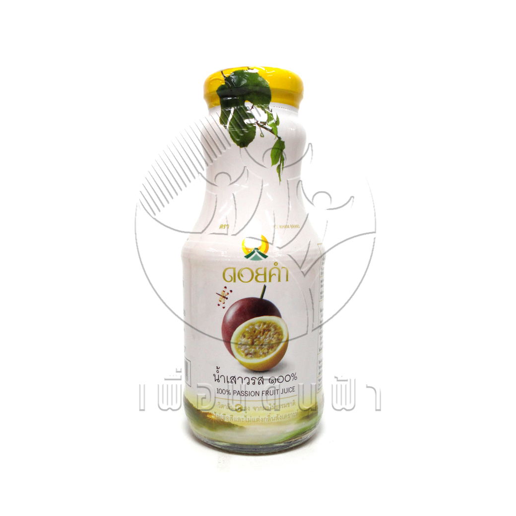 E41 ดอยคำ น้ำเสาวรส ๑๐๐% (ขวดแก้ว) 250ml. "เจ"