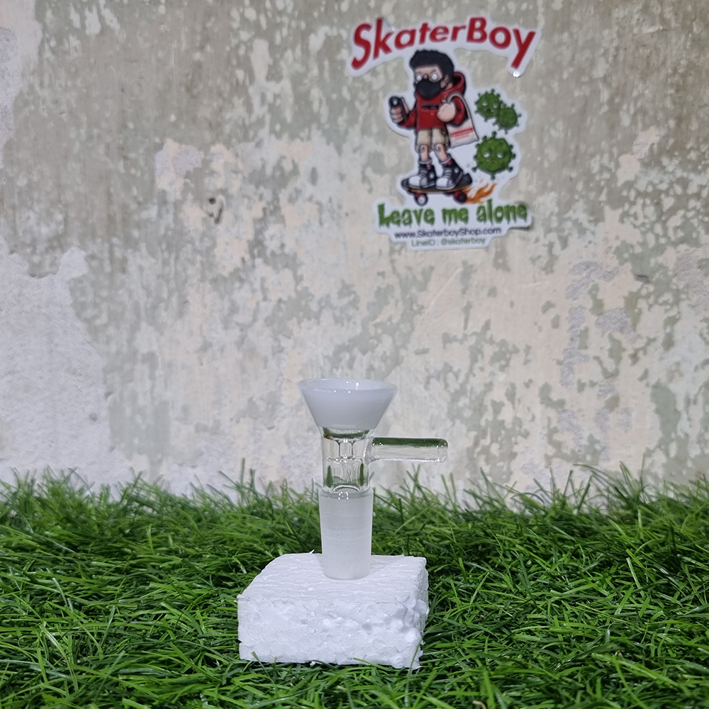 [1005] บัวผัน แก้ว ข้อต่อ 2ขนาดมาตราฐาน 14mm 18mm มีก้านจับกันร้อน หลากสี