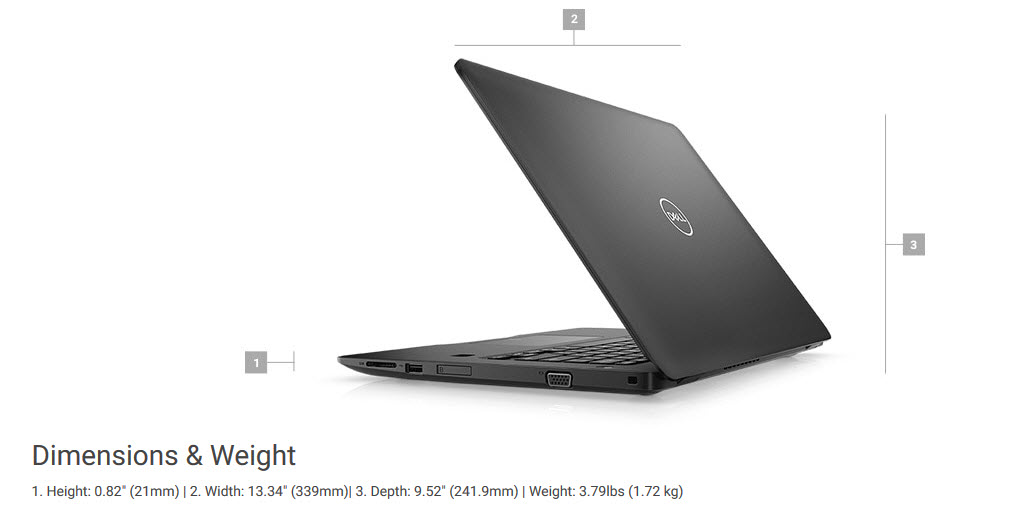 Notebook Dell Latitude 3490 i5/SSD256/Ram8GB/Win10/3 year Warranty - Worldwide (sale เครื่องใหม่ ค้าง Stock)