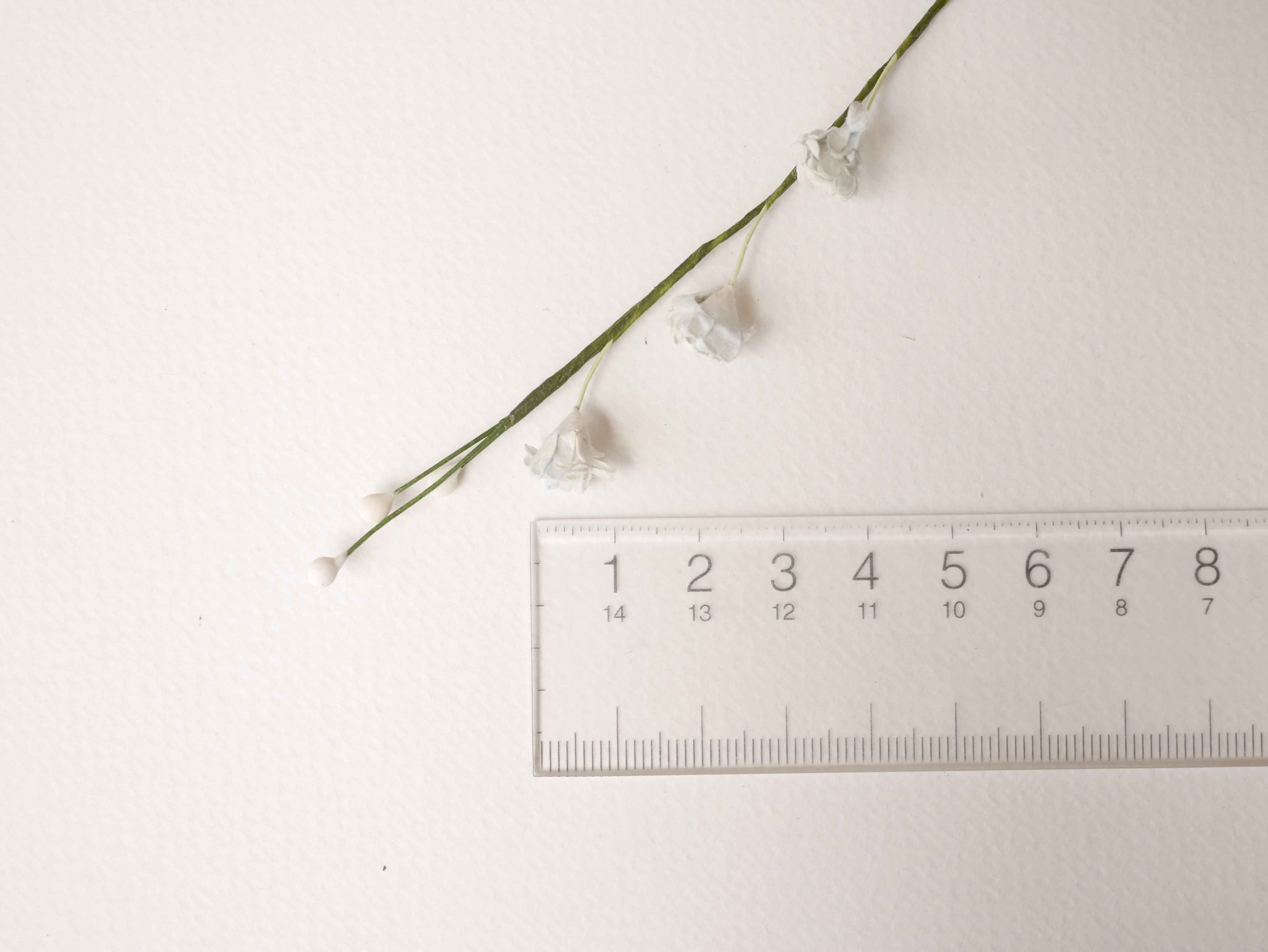 ดอกไม้ประดิษฐ์, ดอกไม้กระดาษสา, ดอก gypsophila, ดอกยิปโซ, ดอกยิปโซก้าน เกสรสีขาว งานประดิษฐ์ตกแต่งของชำร่วย, ดอกไม้ทำพานพุ่ม,พานพวงมาลัย, พานรับไหว้, ขนาด 1 cm. สีฟ้าตุ่นปัด