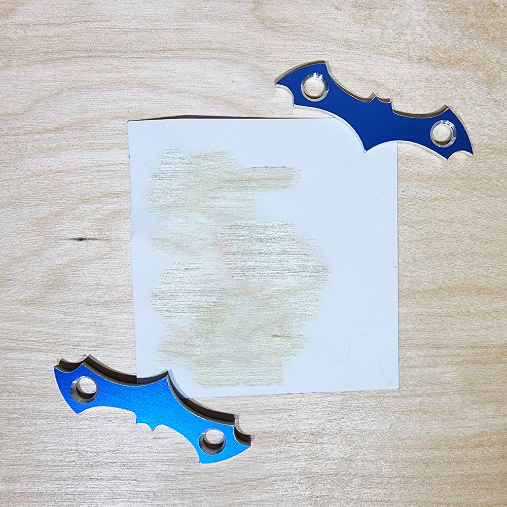 [0302] batman แผ่นรองน็อตยึดทรัคสเก็ตบอร์ด แก้น็อตจมกินไม้ ทรงค้างคาว ชุบสีอโนไดซ์