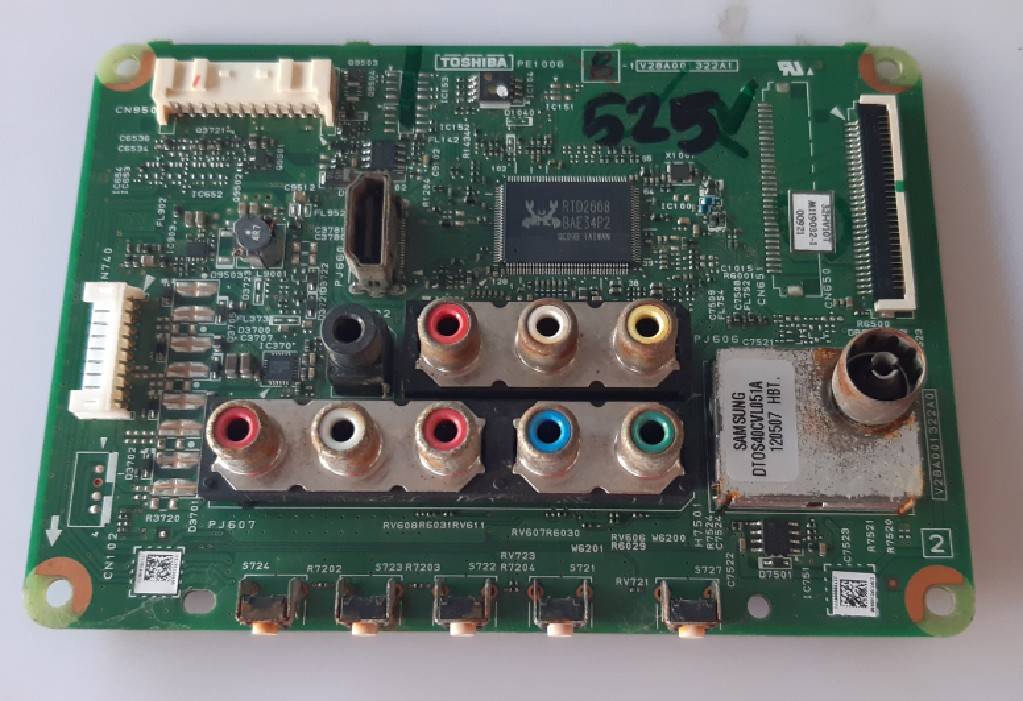 อันที่ 525 TOSHIBA 32HV10T ซีสเตร็ม V28A001322A0 30Pin พับ ดีเทสแล้ว
