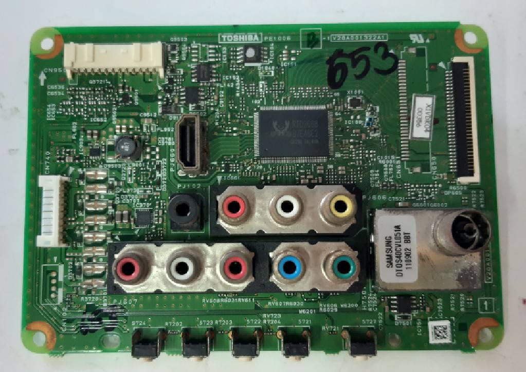 อันที่ 653 TOSHIBA 32HV10T ซีสเตร็ม V28A001322A0 30Pin พับ ดีเทสแล้ว
