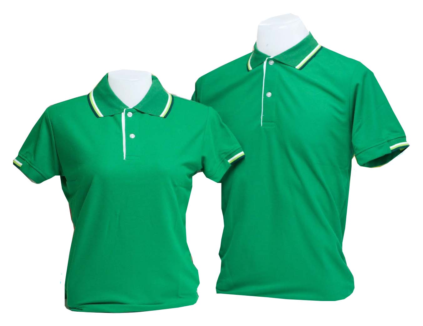 เสื้อโปโล สีเขียวมรกต ราคาส่ง 3 ตัวขึ้นไป