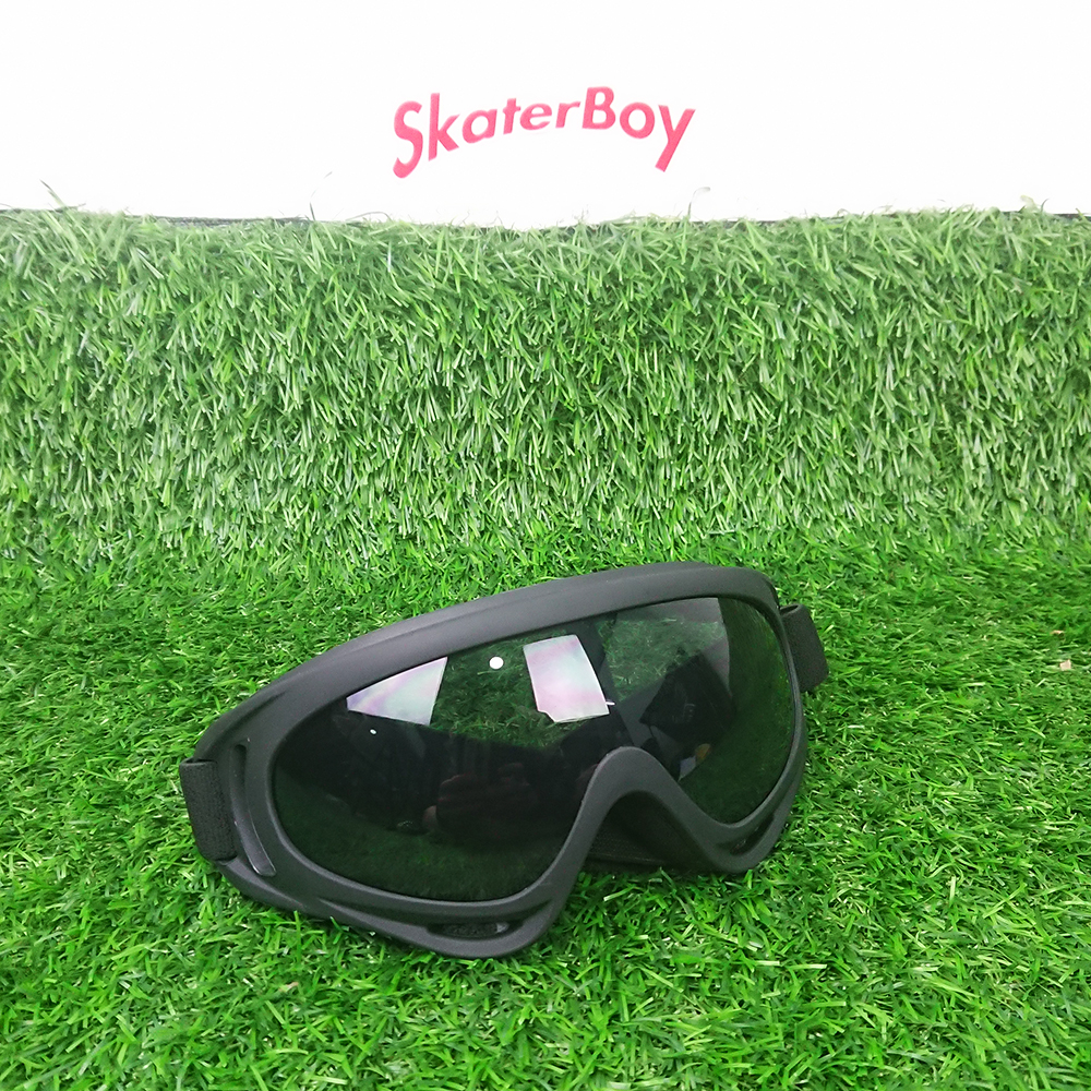 [0101][ลด50%] แว่นตากันลม กันฝุ่น เล่นสเก็ตบอร์ด สกู๊ตเตอร์ จักรยาน สีชา สีใส สีดำ