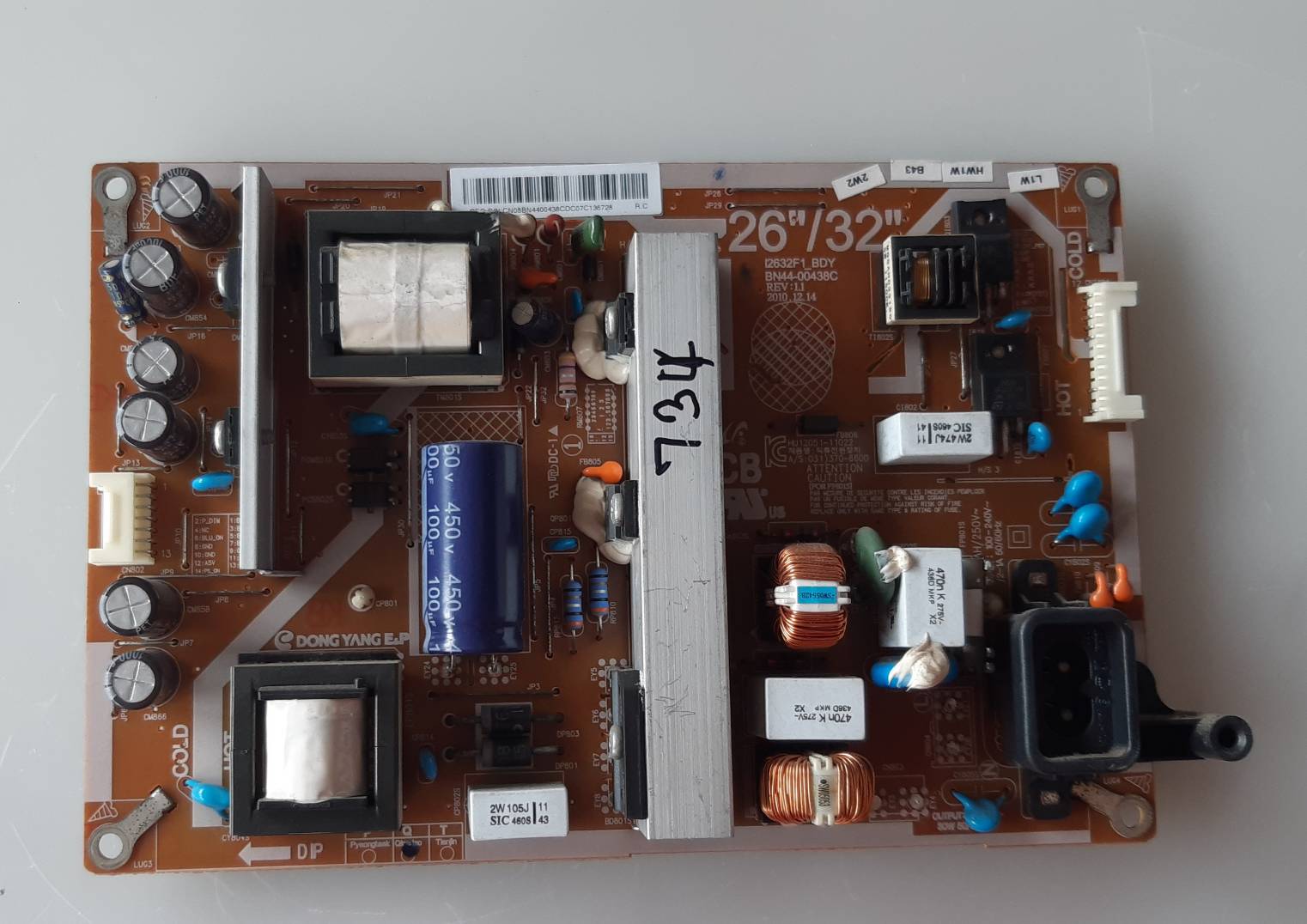 อันที่ 734 Samsung LA32D550K7R ซัฟฟลาย BN44-00438C ดีเทสแล้ว
