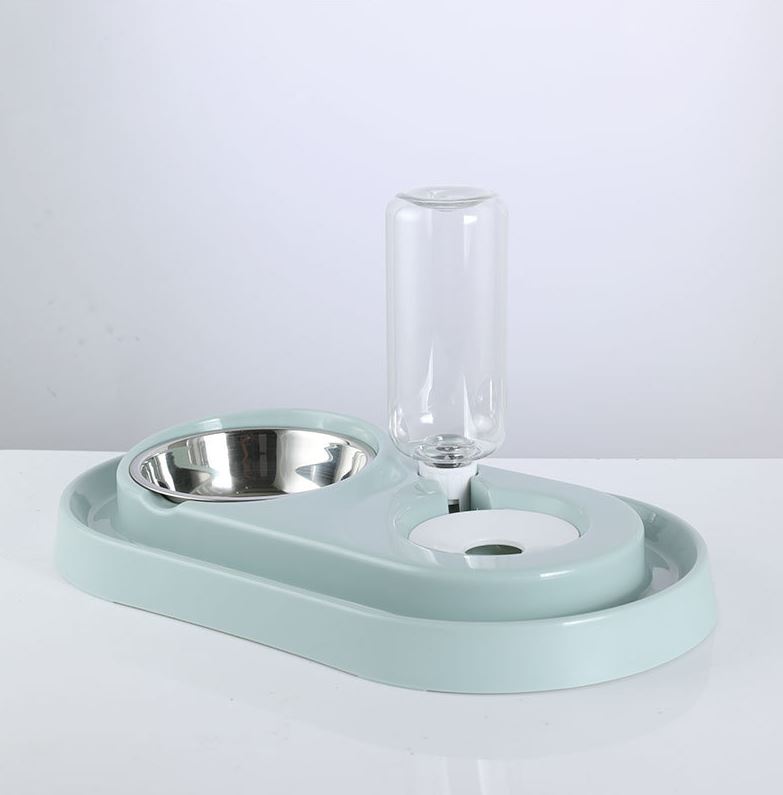 [1100] ชามให้น้ำ ให้อาหารสด สุนัข แมว ทำความสะอาดง่าย มีช่องน้ำหล่อกันมดขึ้น
