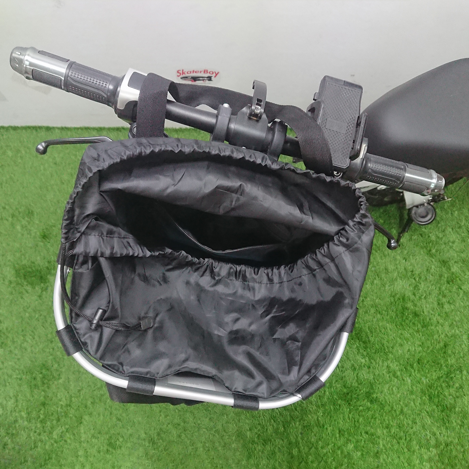 [0901] ตะกร้าหน้า จักรยาน พับได้ ถอดหิ้วได้ อลูมิเนียม 3แบบ E bike Basket