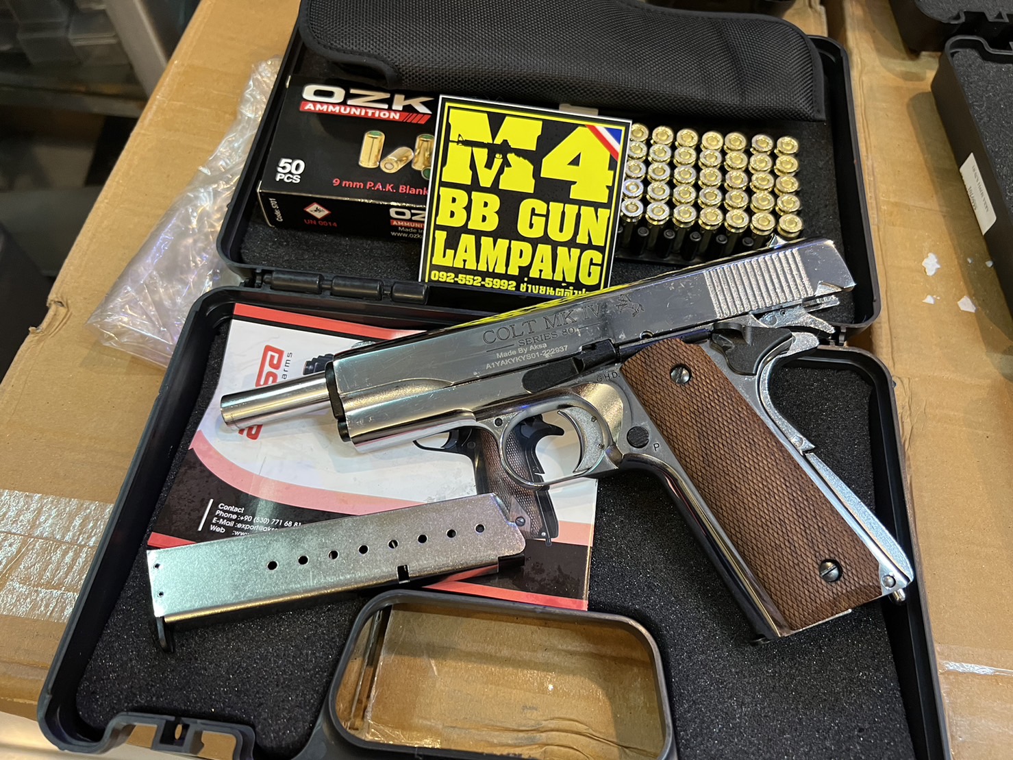 AKSA COLT 1911 ลาย Series 80 สีเงินเงา