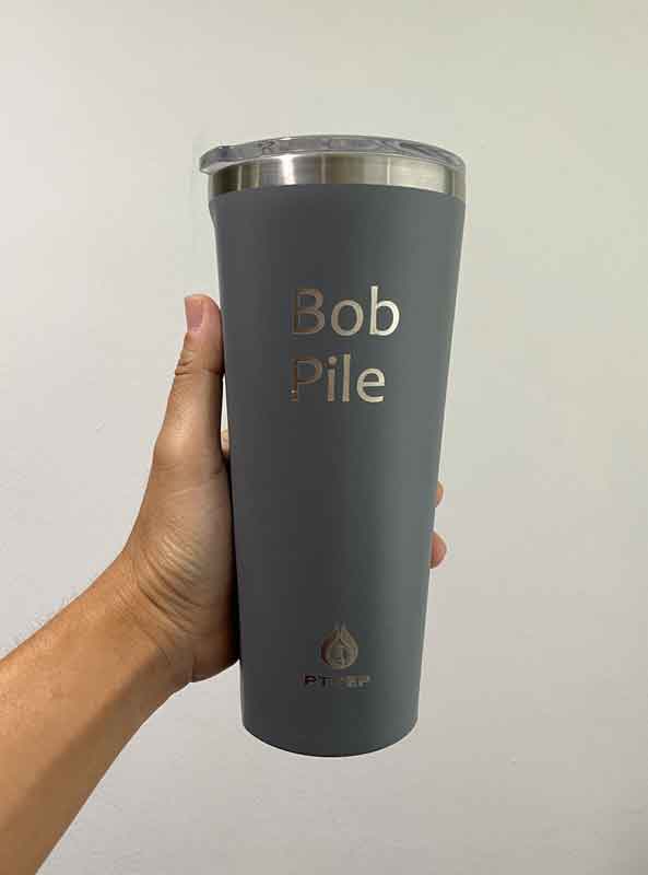 สลักชื่อ สลักข้อความ สลักรูป เลเซอร์ชื่อ เลเซอร์ข้อความ เลเซอร์รูป บนกระบอกน้ำ