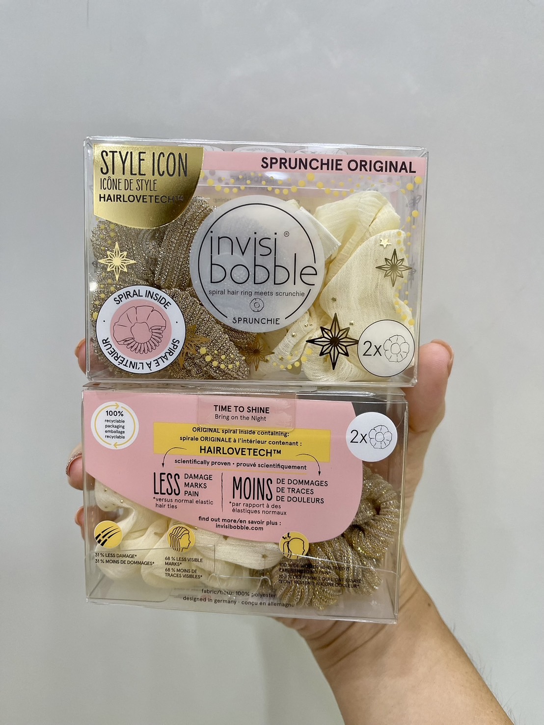 ยางรัดผม Invisibobble Sprunchies Set • รุ่น Bring on the Night มี 2 ชิ้น