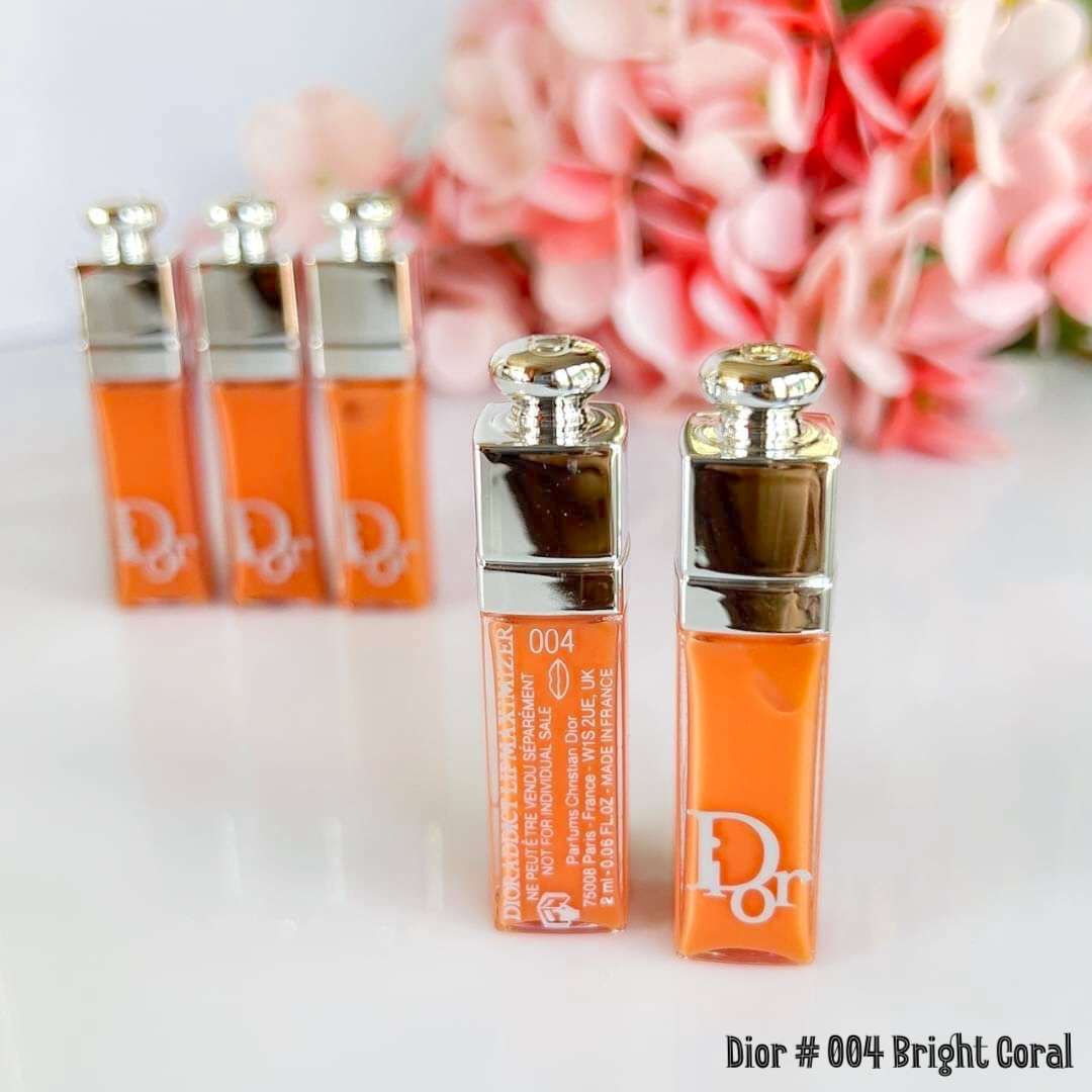 ลิปสติก Dior Lip Maximizer High Volume Lip Plumper 2 ml สี #004 Bright Coral