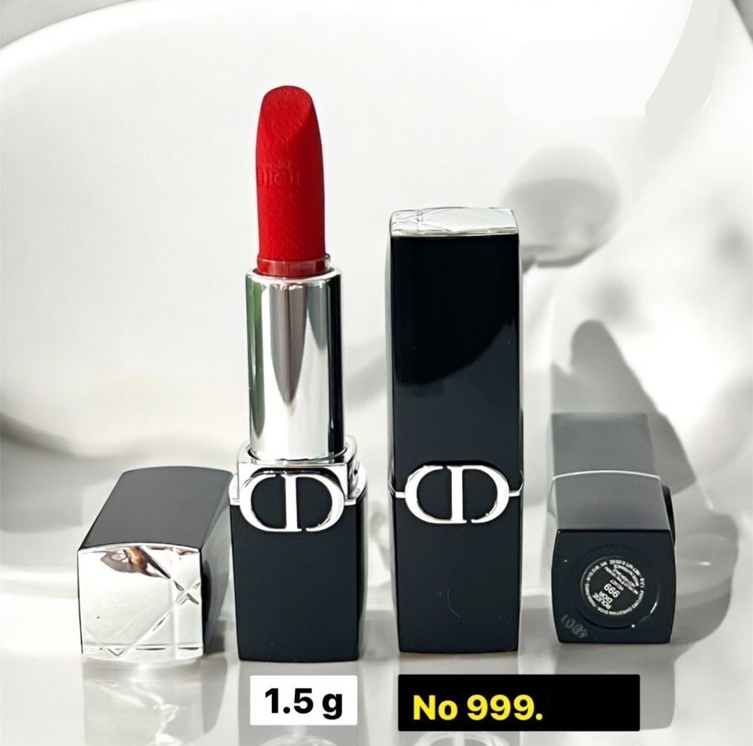 ลิปสติก Dior Rouge Velvet 1.5g # 999 (No Box)