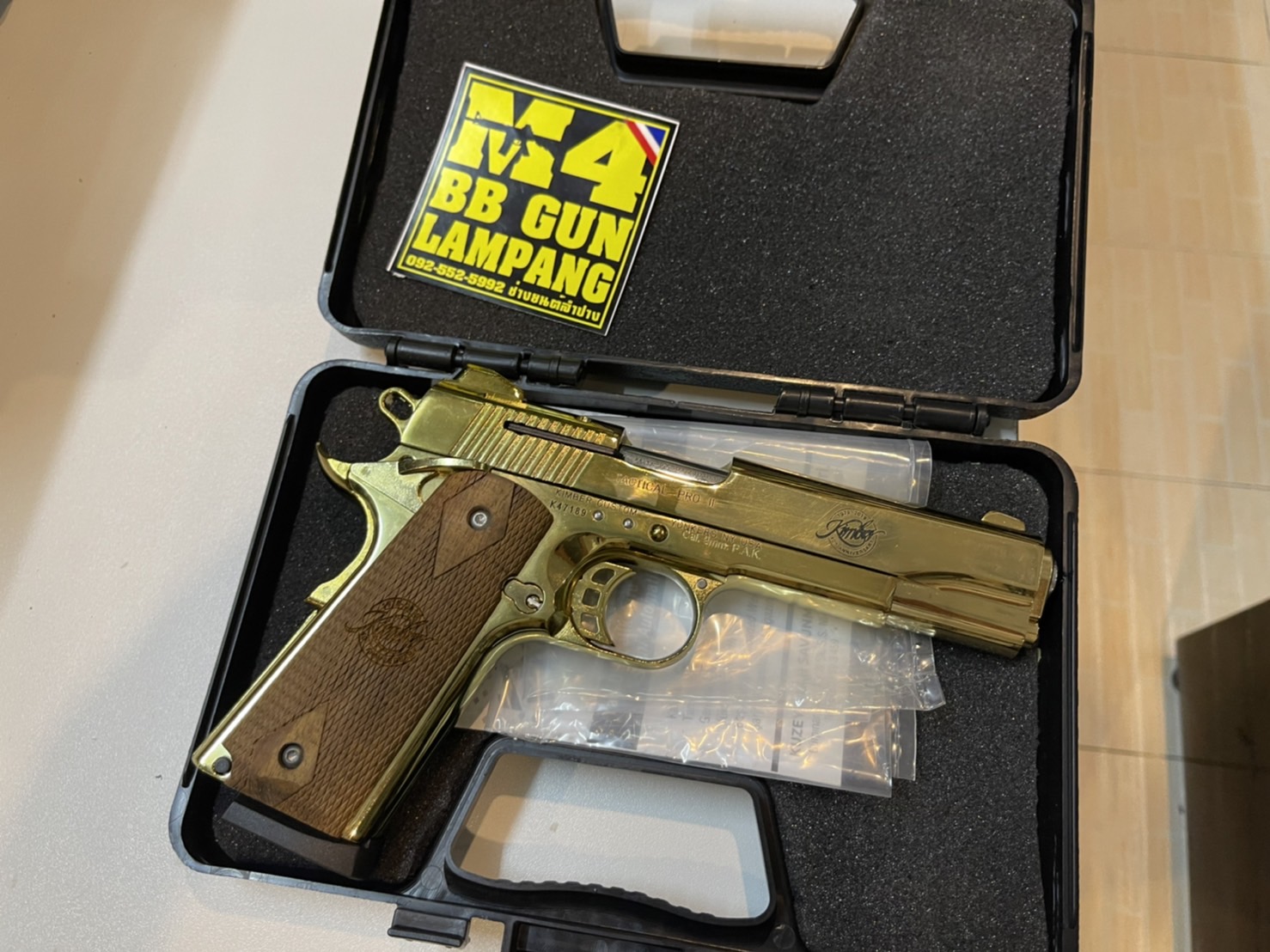 KUZEY M1911 ลาย KIMBER SHOP ลำกล้อง 5" สีทอง