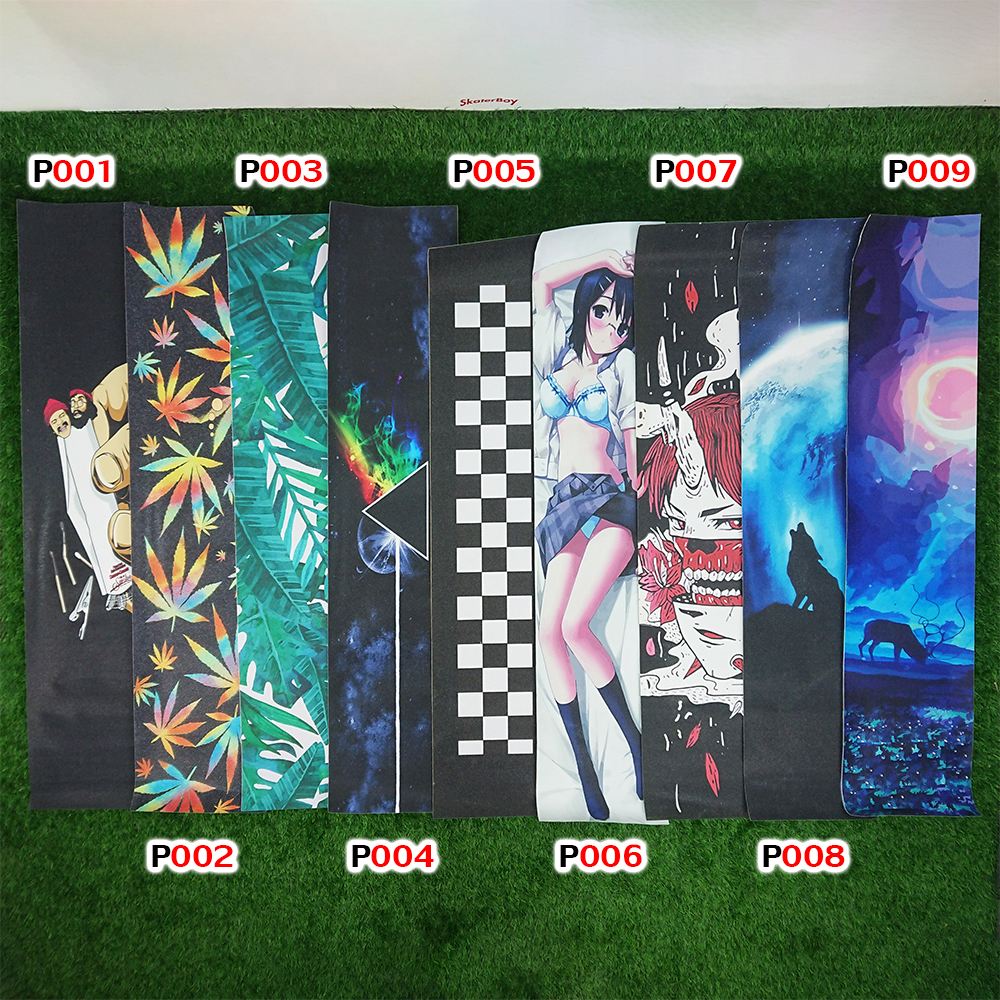0303 สติ๊กเกอร์ กระดาษทราย 120x26 cm สำหรับ สเก็ตบอร์ด เซิร์ฟสเก็ต ลองบอร์ด Graphic Grip Tape skateboard longboard surf skate