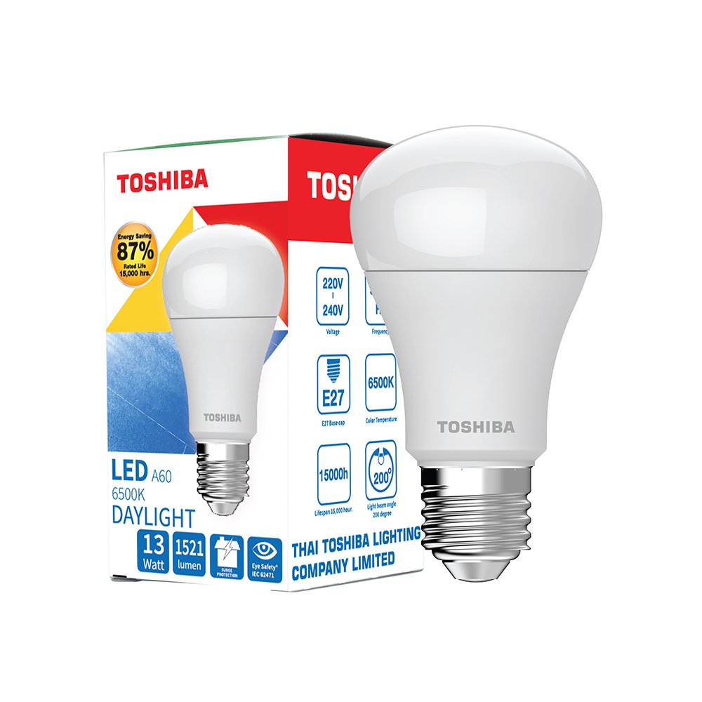 LED BULB TOSHIBA A60 13W DAYLIGHT E27