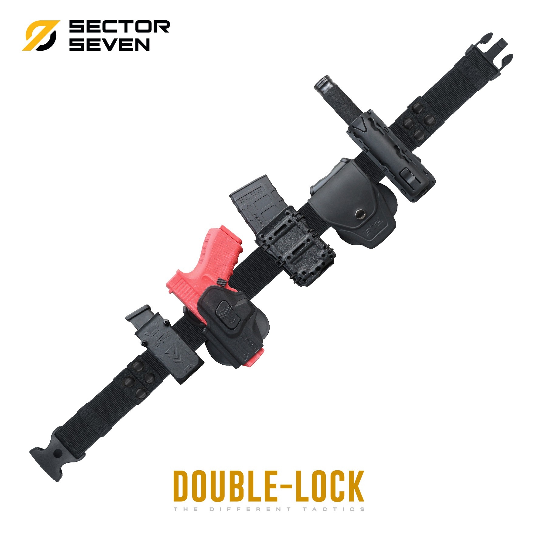 เข็มขัดสนาม Sector7 หัว Double-Lock (K0170)