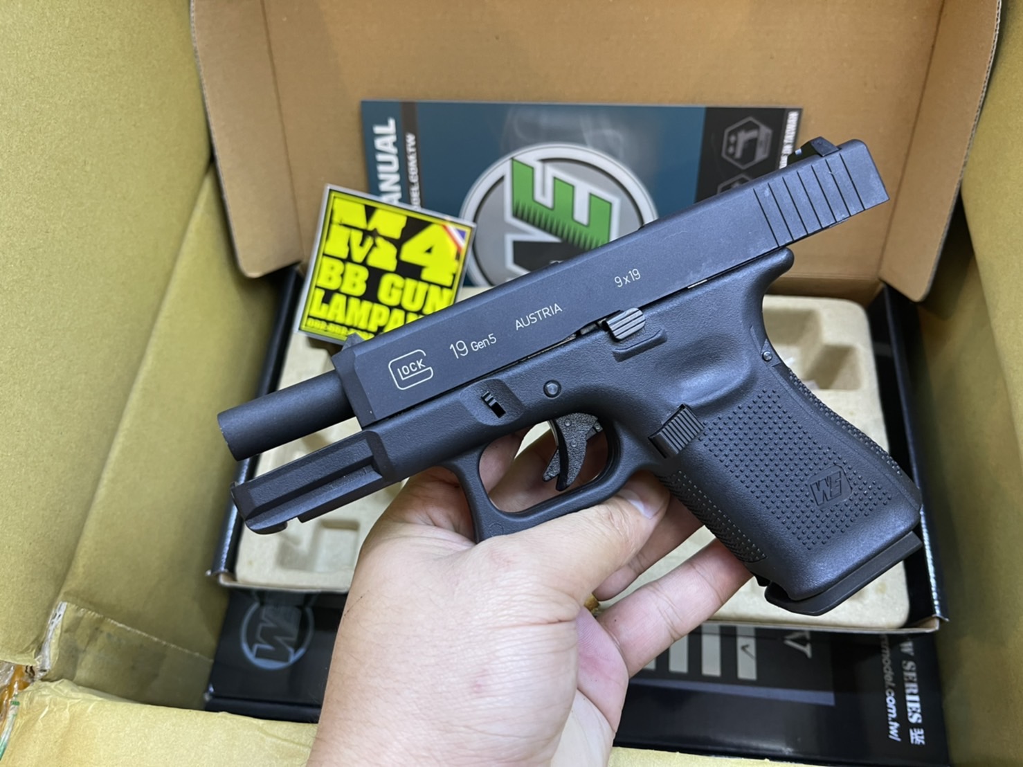 WE Glock 19 Gen 5 - สีดำ