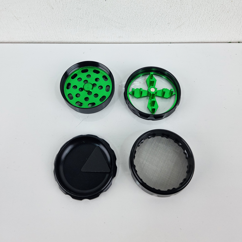 [1002] Aluminum Grinder จอใสเห็นชัด ขนาด 63mm 4ชั้น ที่บดสมุนไพร เครื่องบดสมุนไพร บดกาแฟ ไกเดอร์บด