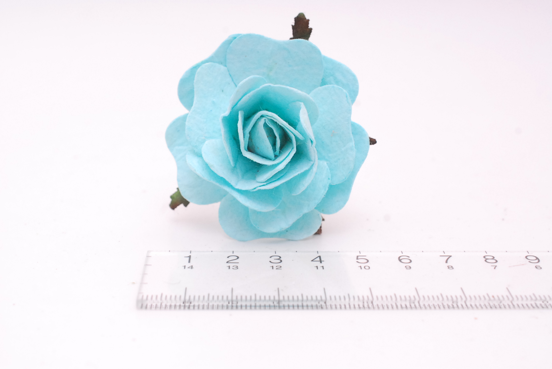 ดอกไม้กระดาษสา,ดอกกุหลาบกระดาษ กุหลาบ ดอกไม้ประดิษฐ์ สำหรับของชำร่วย, งานแต่งงาน,ทำข้อมือดอกไม้เพื่อนเจ้าสาว ดอกกุหลาบ PUL4-4 N ขนาด 4.5 cm. สีฟ้า #167 Paper flowers supplies DIY decoration for wedding. Rose paper size 4.5 cm. uncurve 20 pieces light blue