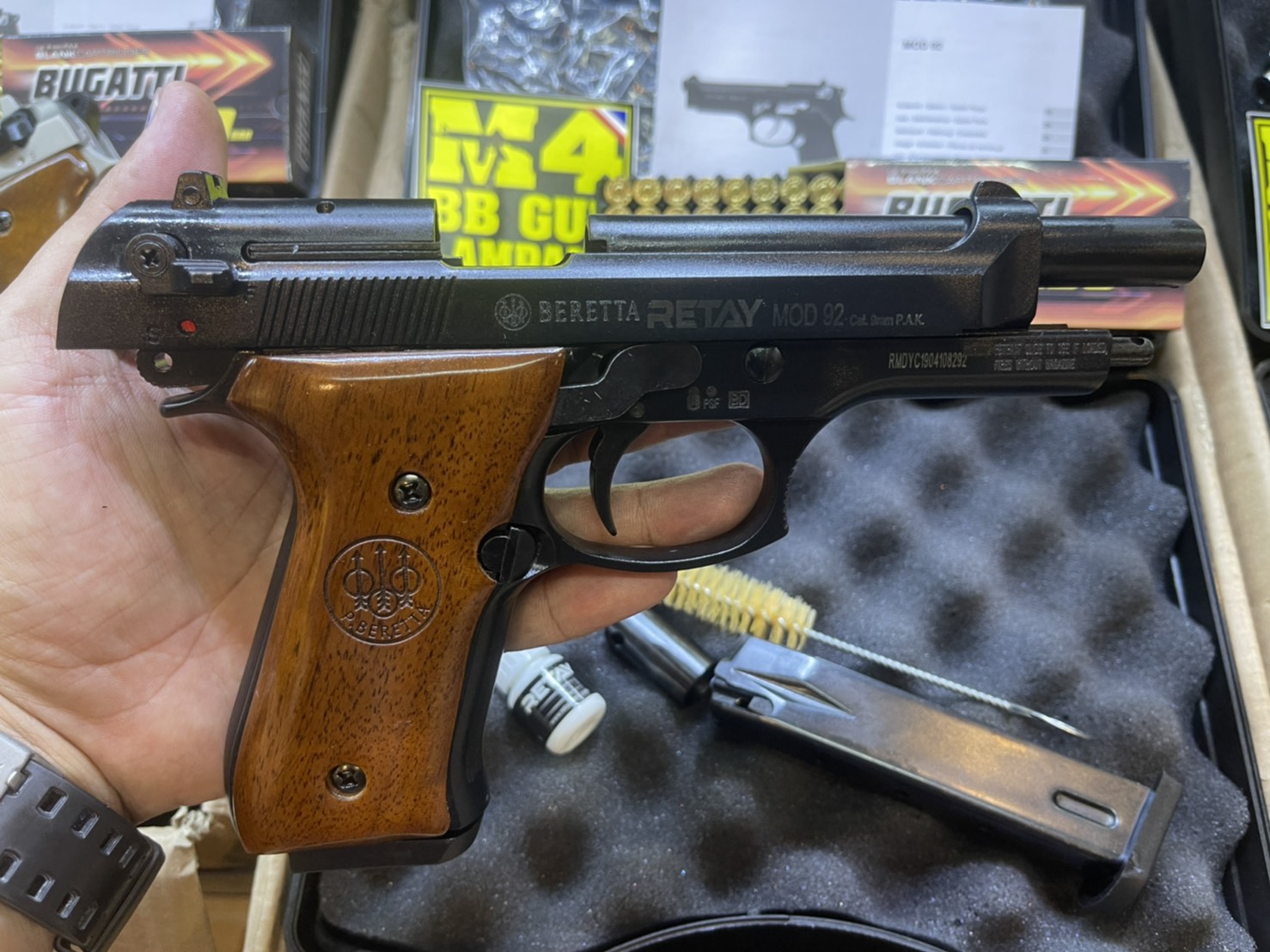 RETAY บาเรทต้า MOD 92 ดำ ด้าม ไม้