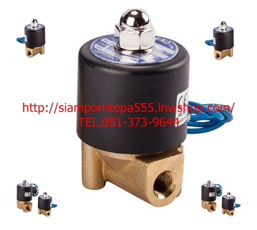 UD-10 Solenoid valve 2/2 Size 3/8" ไฟ 24DC 12DC 110V 220V แบบ NC Pressure 0-10 Bar ใช้กับ น้ำ ลม น้ำมัน ทนทาน ราคาถูก ส่งฟรีทั่วประเทศ